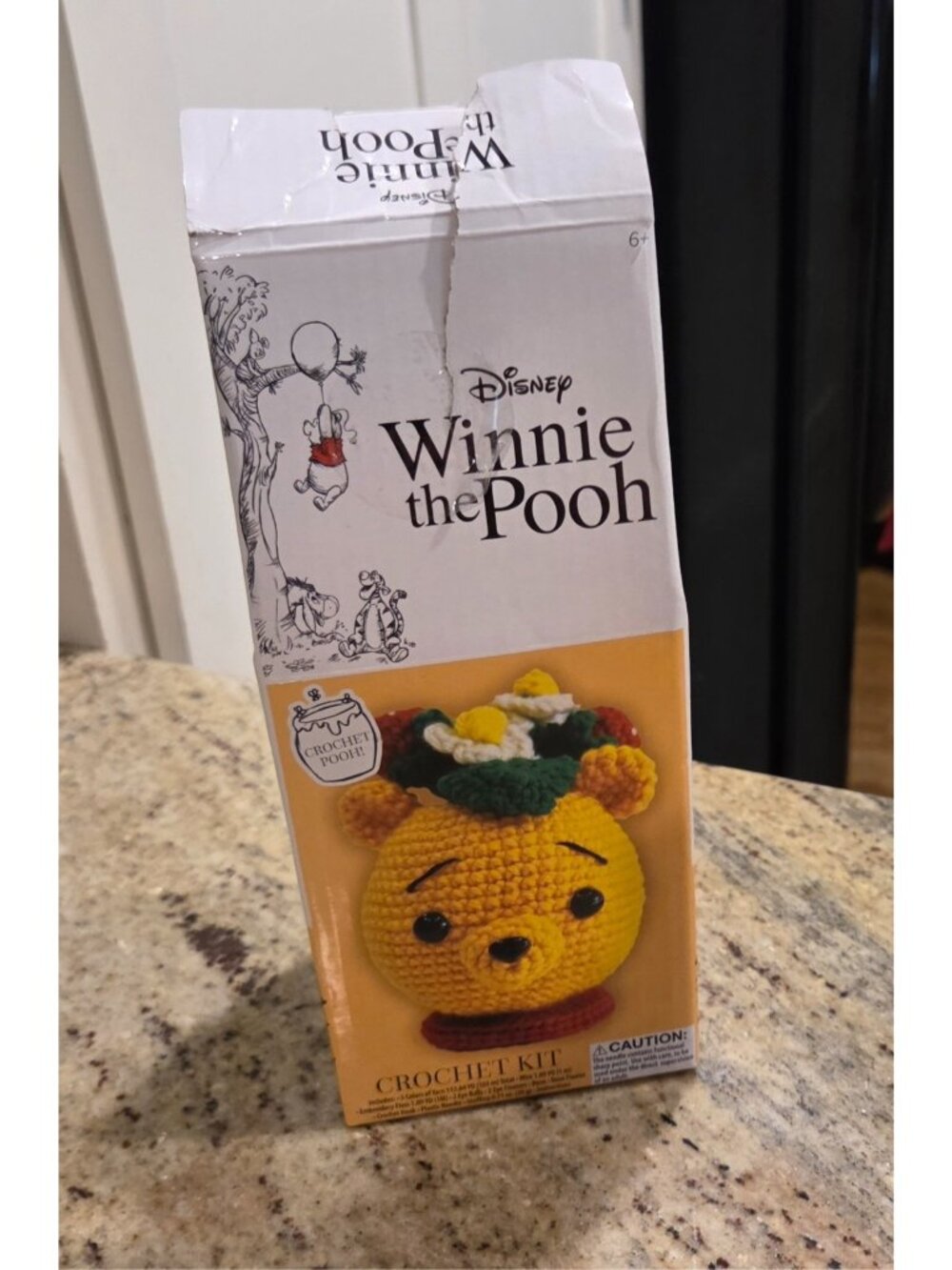 Disney Winnie The Pooh With hat Crochet Kit New Open Package